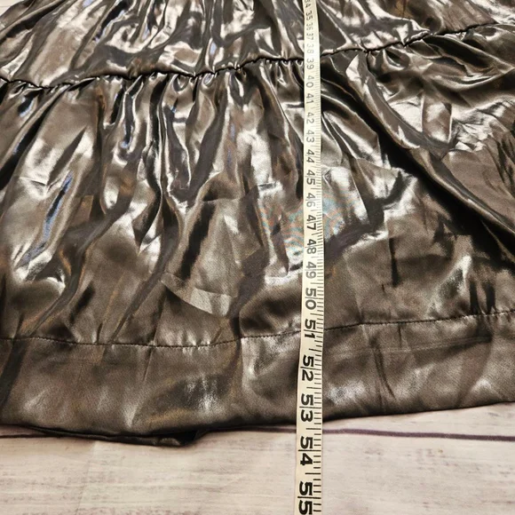 Anthropologie Somerset Maxi Dress Shine Edition Metallic Tiered Holiday Large - Picture 5 of 9